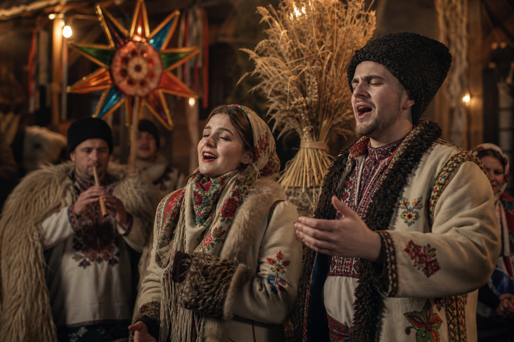 Різдвяна колядка «А вчора звечора» від Андрія Князя й Крістіни Присяжнюк