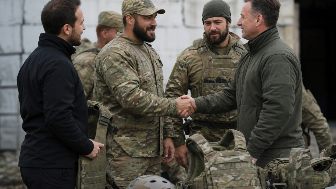 Музиканти «Антитіла» передають спорядження підрозділу ГУР